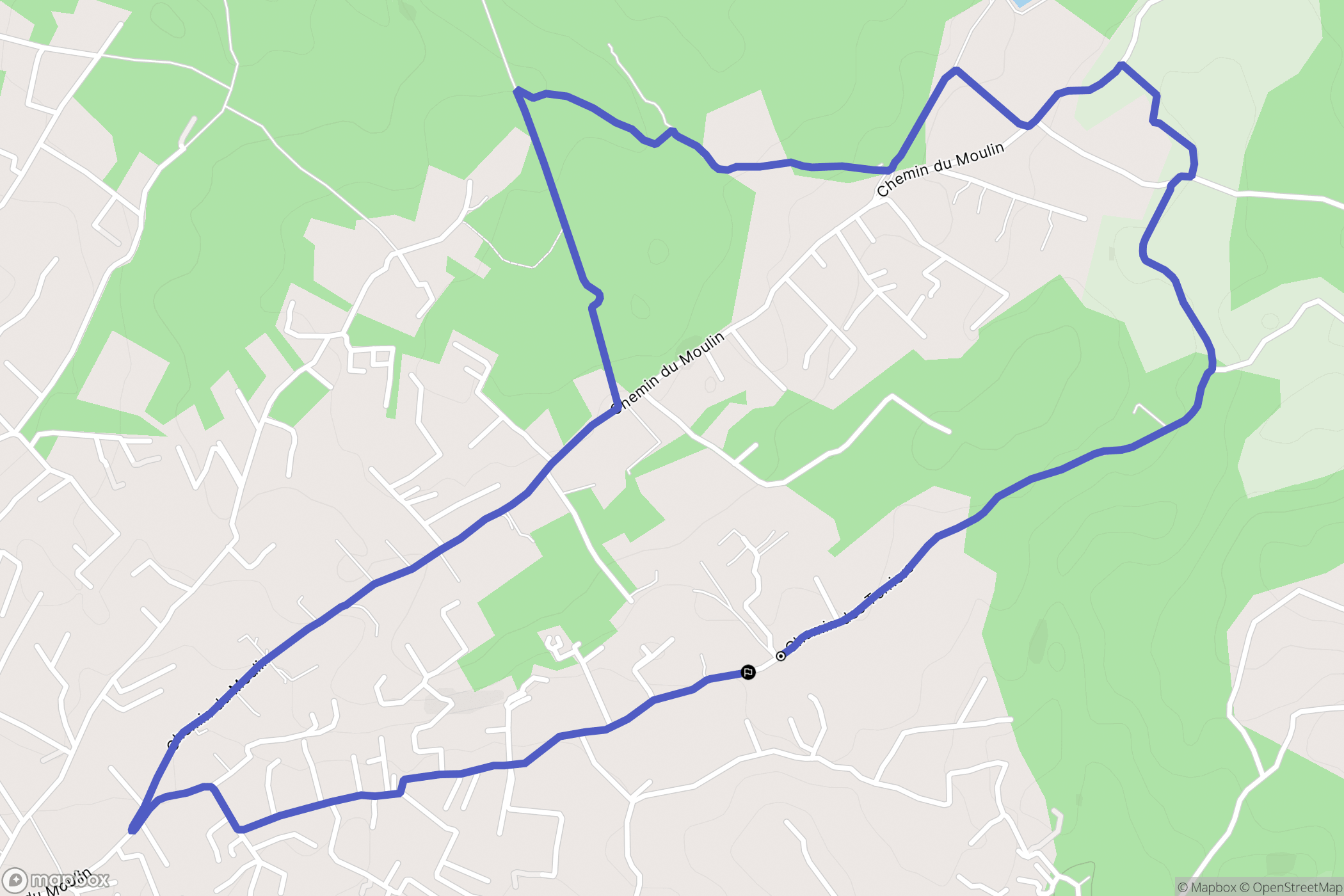 Saint-Maximin-la-Sainte-Baume : carte du parcours de randonnée - France