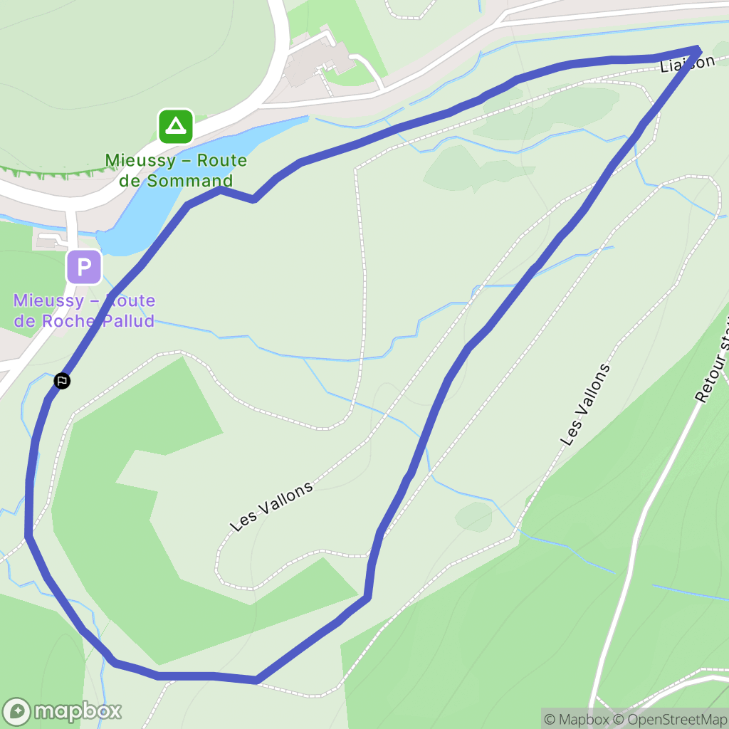 Mieussy : carte du parcours de randonnée - France