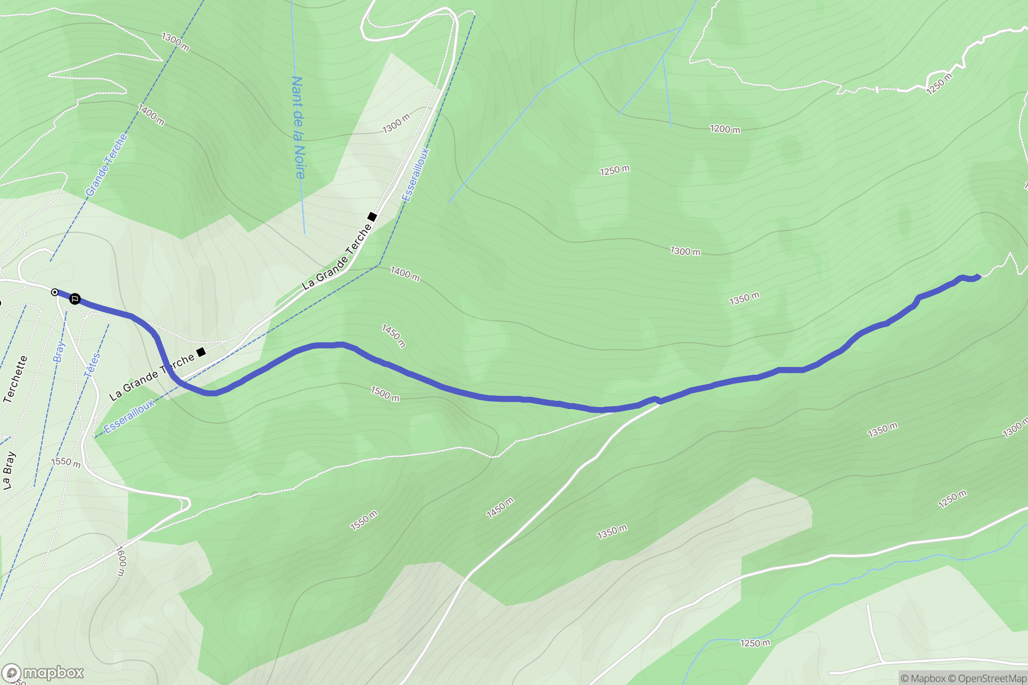 Saint-Jean-d'Aulps : carte du parcours de randonnée - France