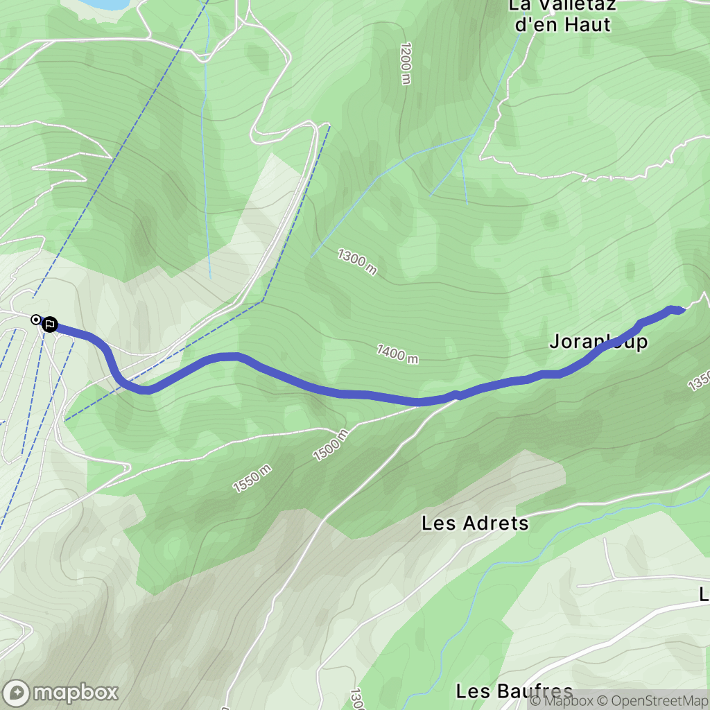 Saint-Jean-d'Aulps : carte du parcours de randonnée - France
