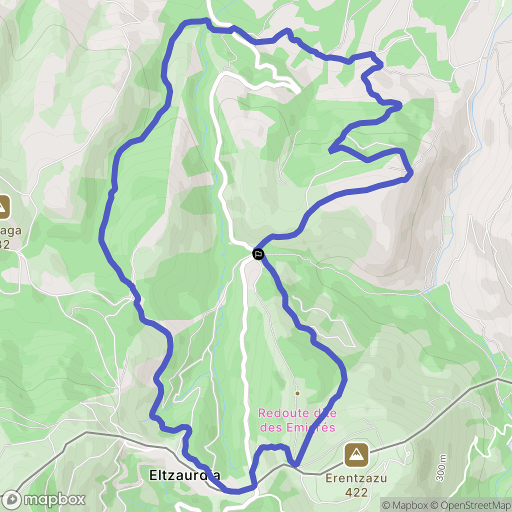 Urrugne : carte du parcours de randonnée - France