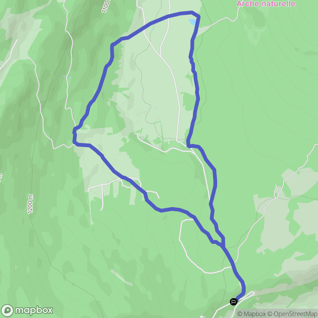 Arith : carte du parcours de randonnée - France