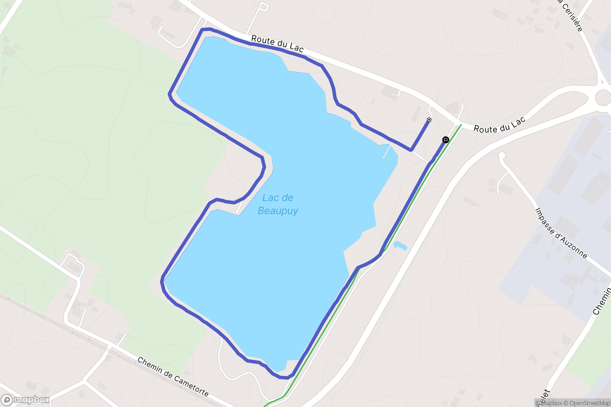 Beaupuy : carte du parcours de randonnée - France