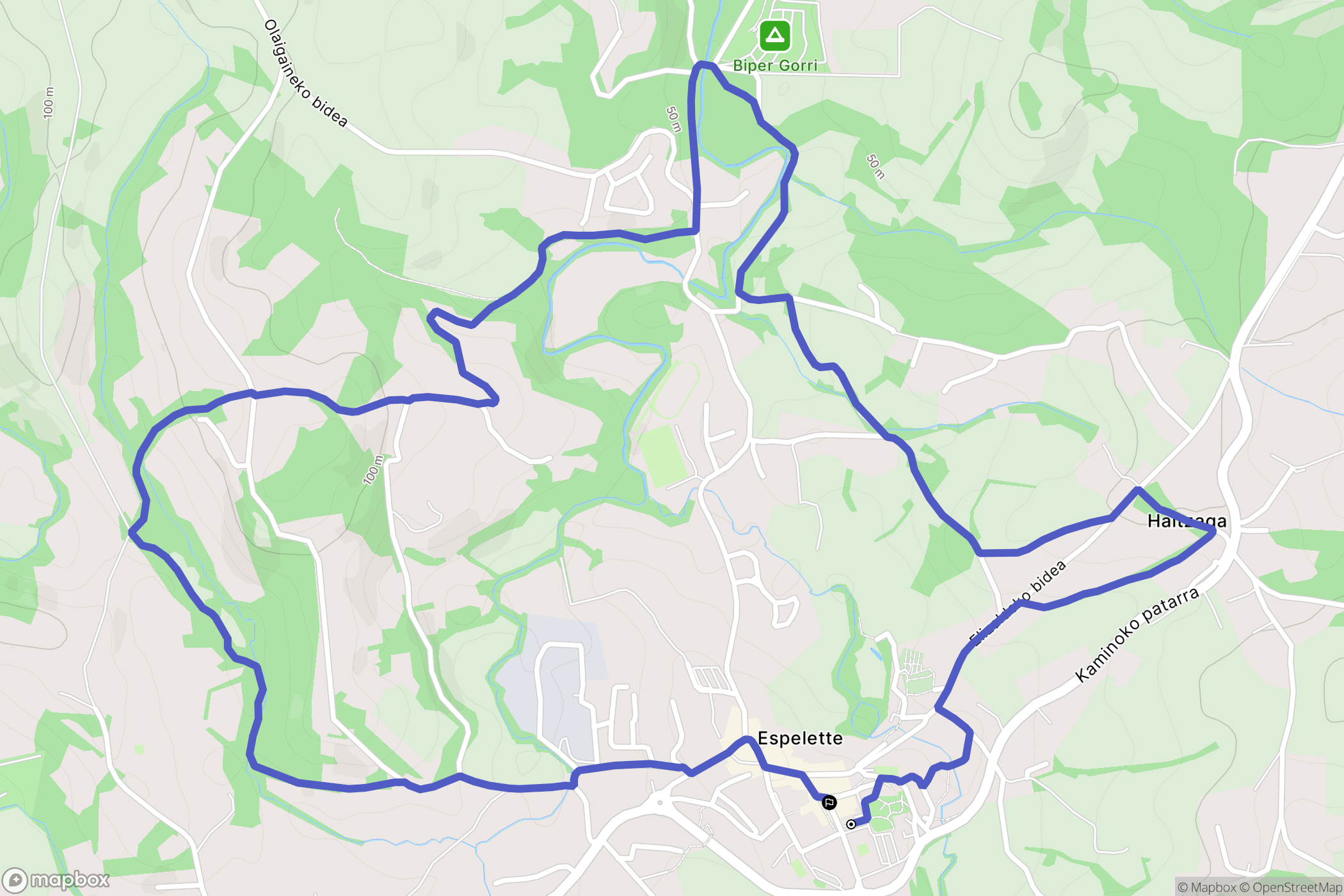 Espelette: routekaart voor buitenactiviteiten - France
