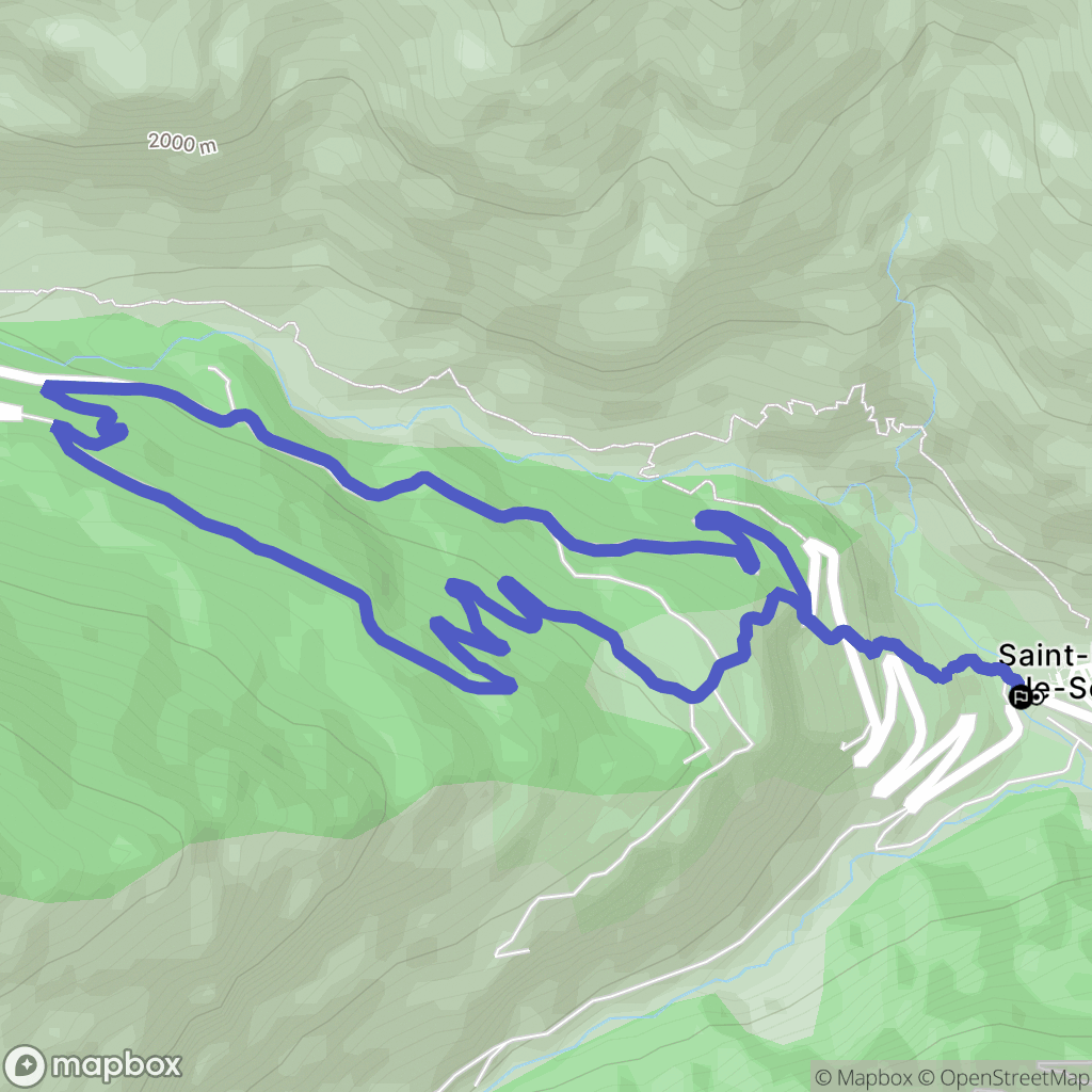 Saint-Dalmas-le-Selvage : carte du parcours de randonnée - France