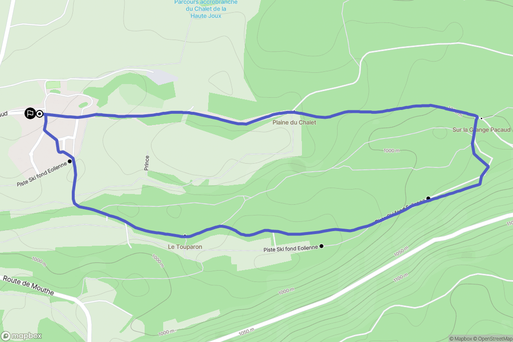 Cerniébaud : carte du parcours de randonnée - France