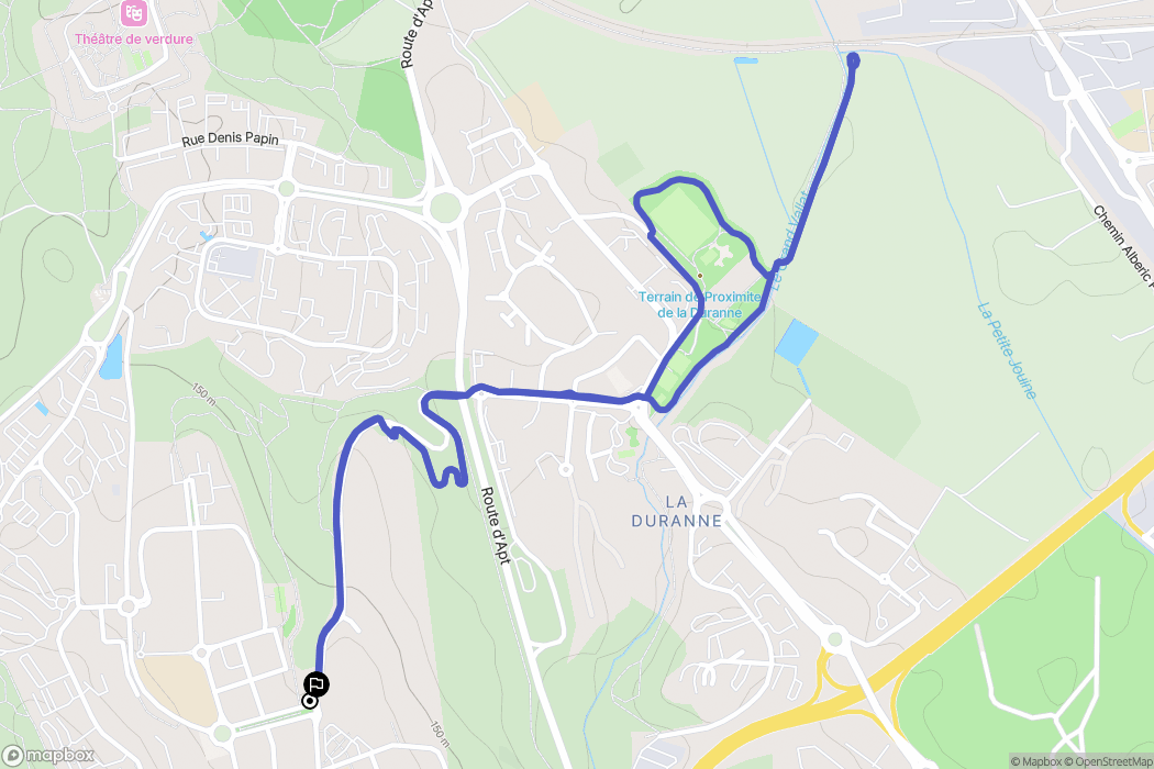 Aix-en-Provence : carte du parcours de randonnée - France