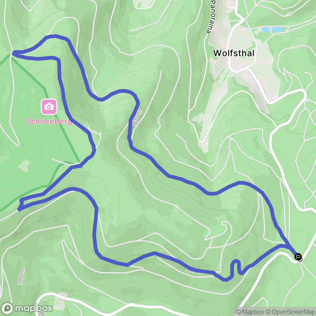 Oberhaslach : carte du parcours de randonnée - France