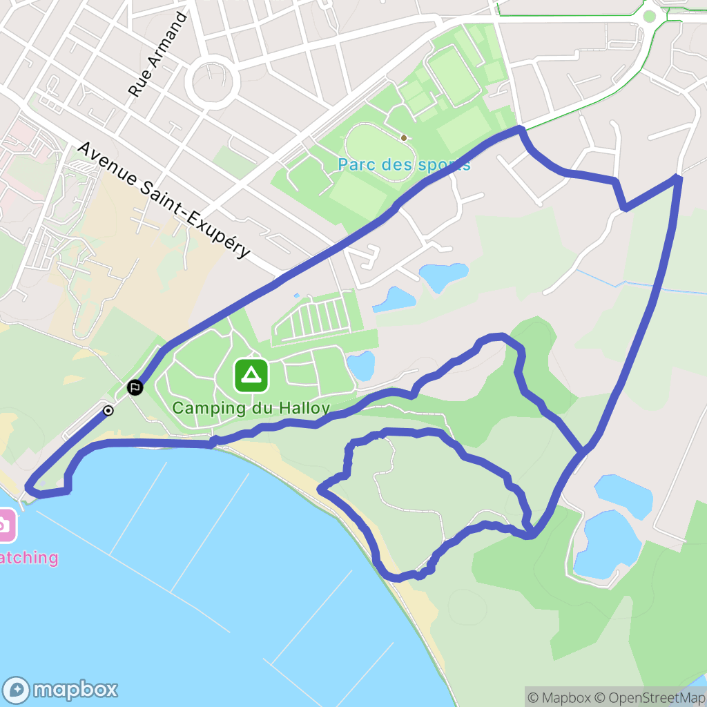 Berck : carte du parcours de randonnée - France
