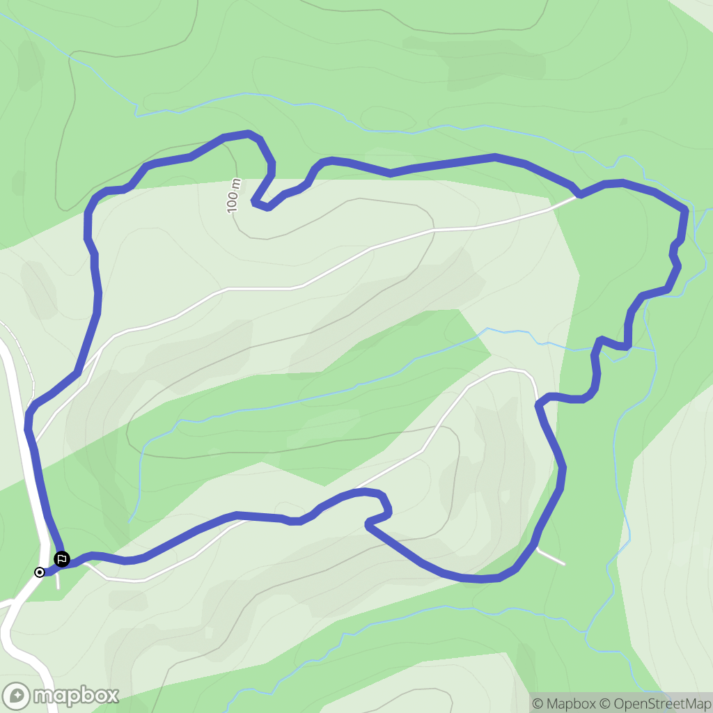 Jatxou : carte du parcours de randonnée - France
