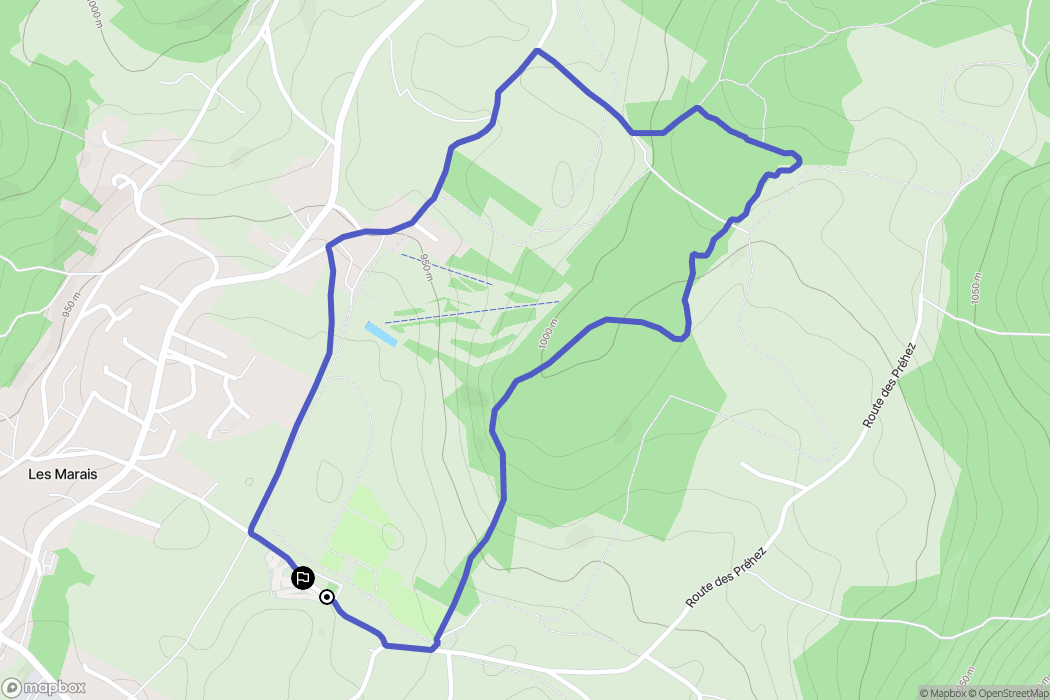 Morbier : carte du parcours de randonnée - France