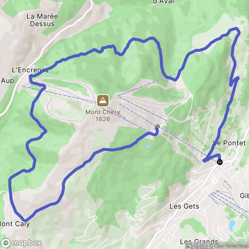 Les Gets : carte du parcours de randonnée - France