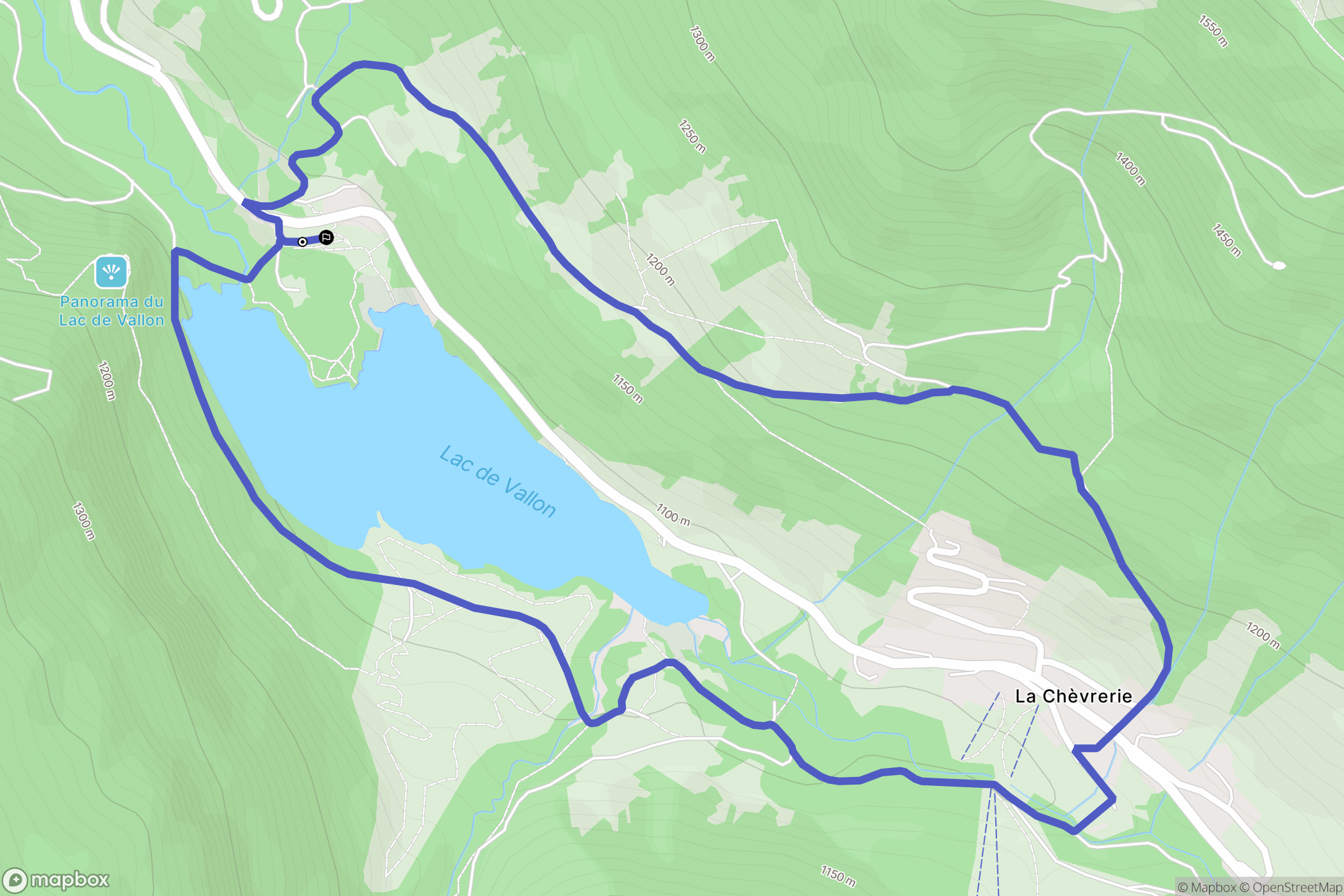 Bellevaux : carte du parcours de randonnée - France