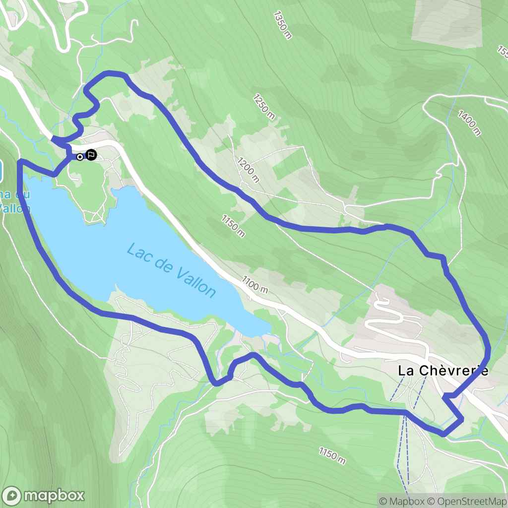 Bellevaux : carte du parcours de randonnée - France