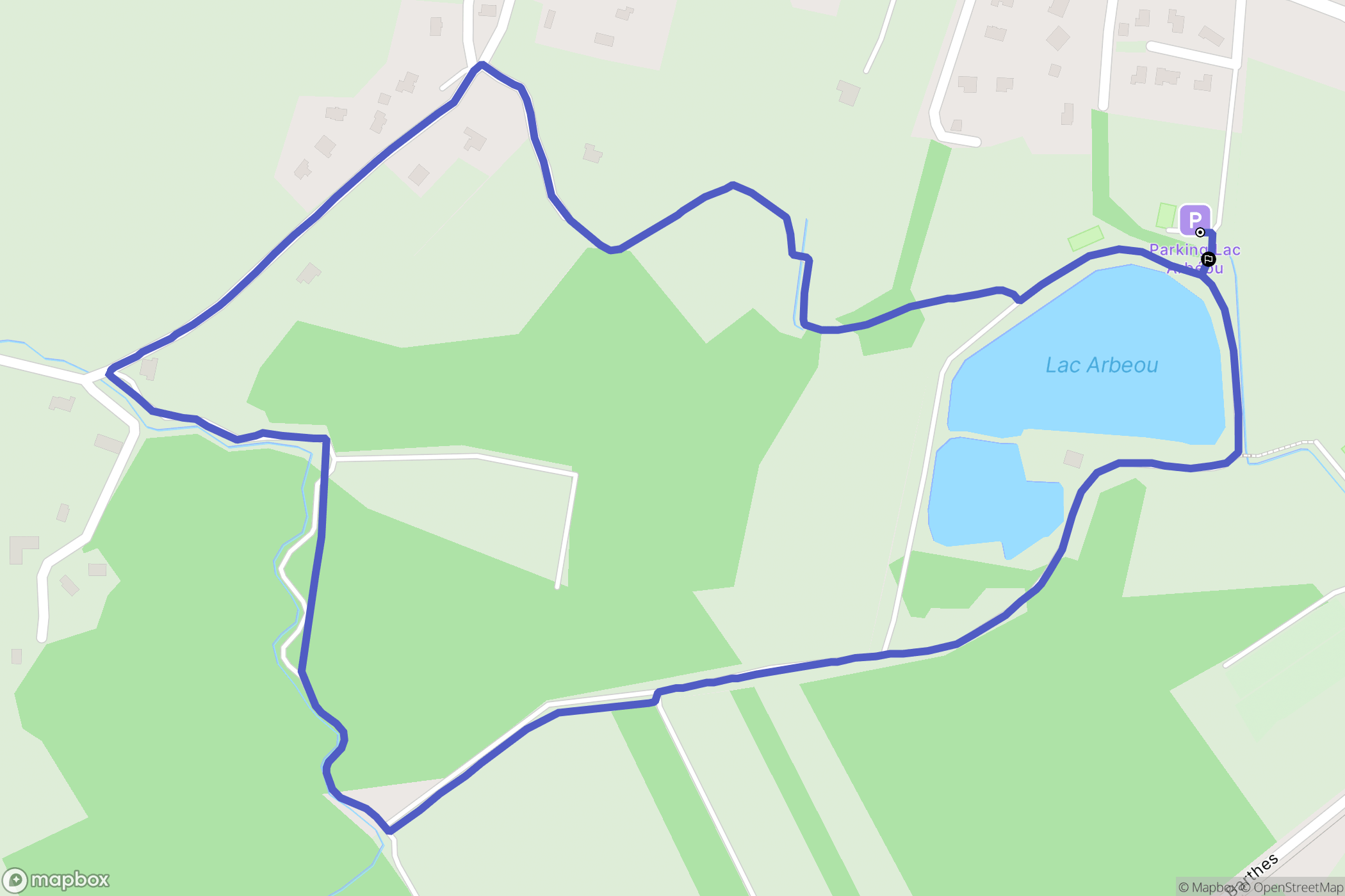 Lahonce : carte du parcours de randonnée - France