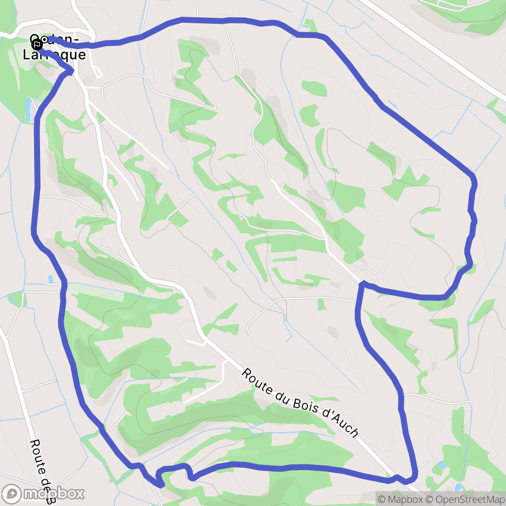 Ordan-Larroque : carte du parcours de randonnée - France