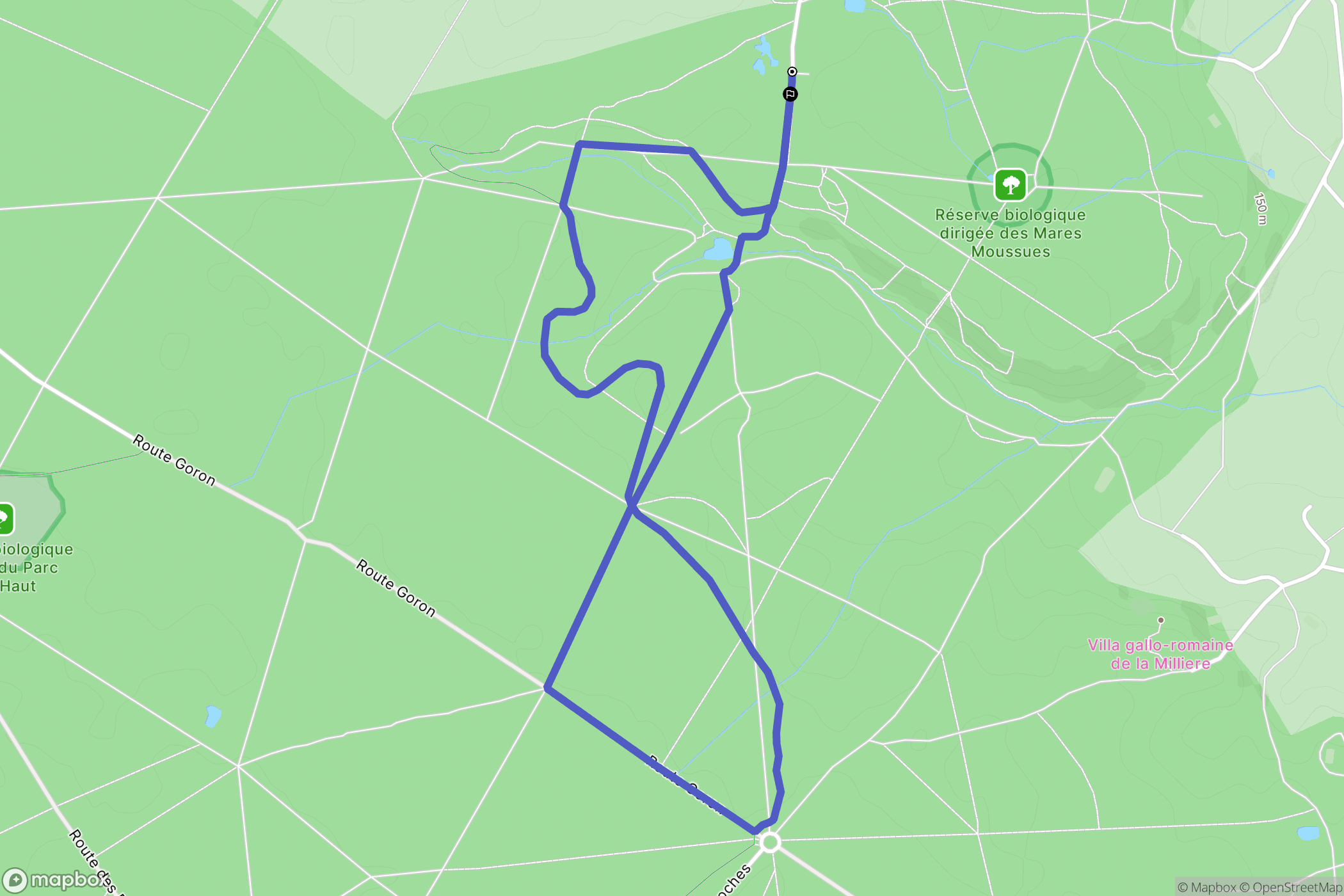 Saint-Léger-en-Yvelines : carte du parcours de randonnée - France