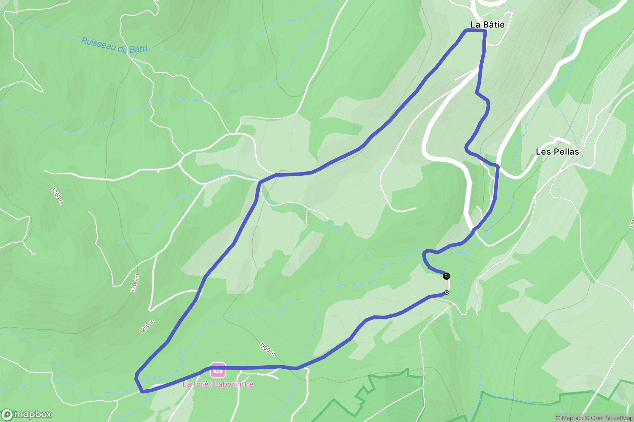 Saint-Michel-les-Portes : carte du parcours de randonnée - France