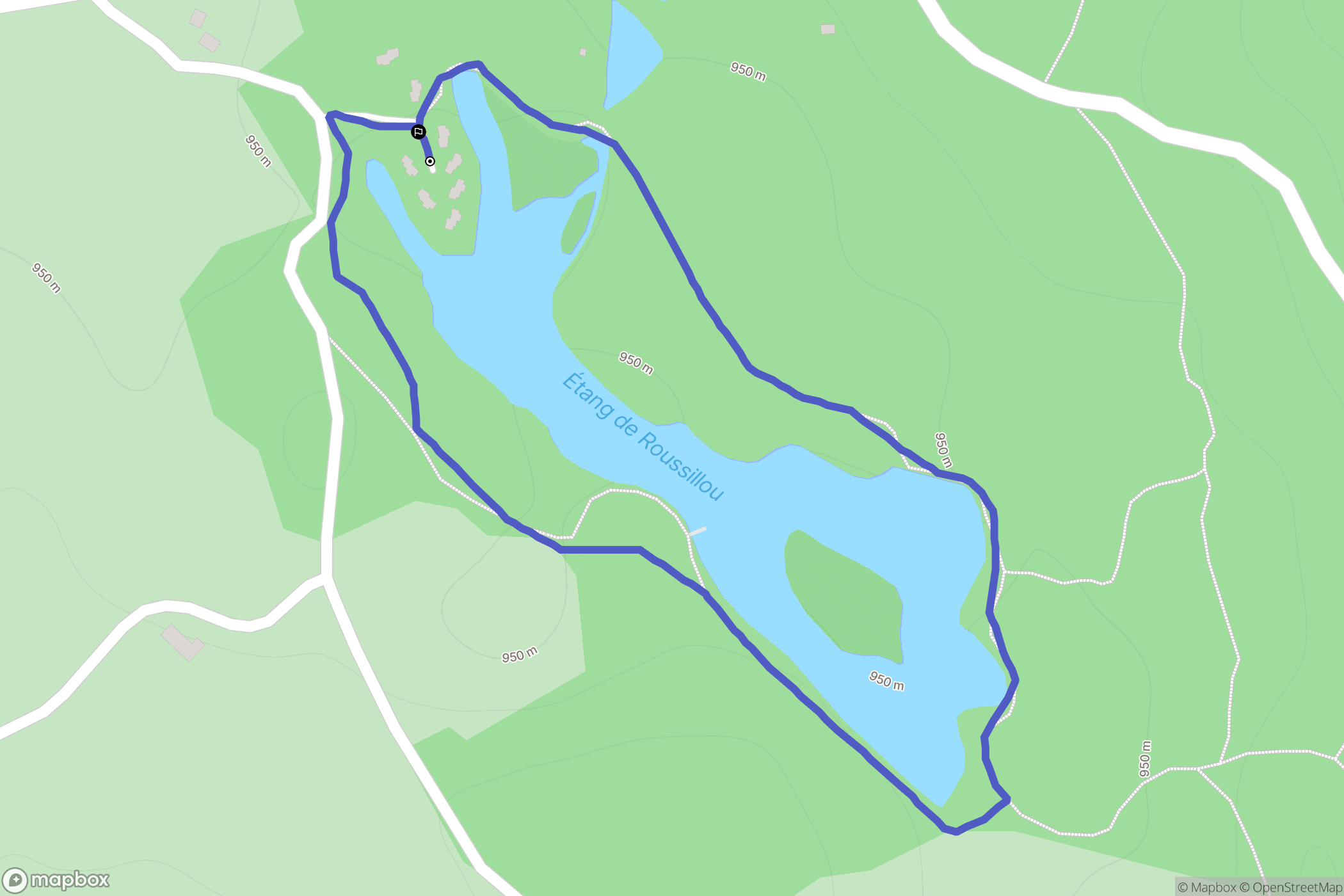 Riom-ès-Montagnes : carte du parcours de randonnée - France