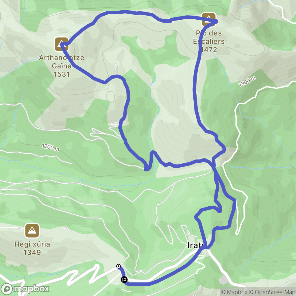Larrau : carte du parcours de randonnée - France