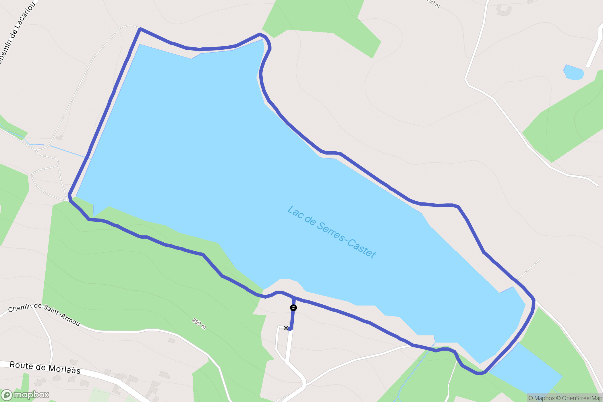 Serres-Castet : carte du parcours de randonnée - France