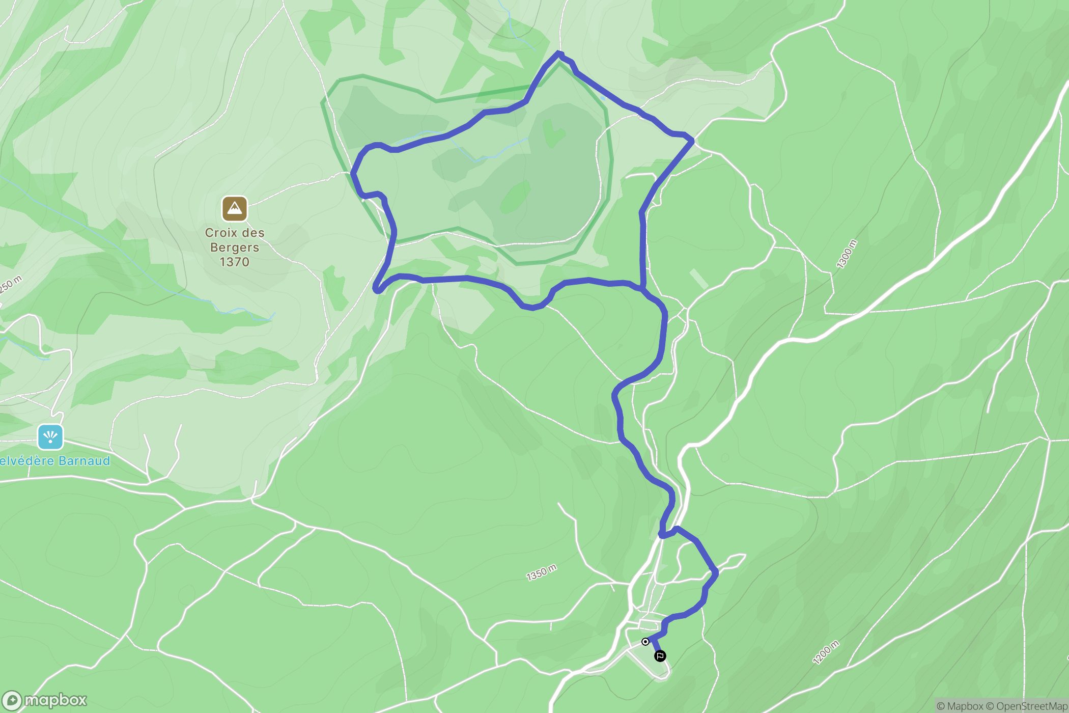 Saint-François-de-Sales : carte du parcours de randonnée - France