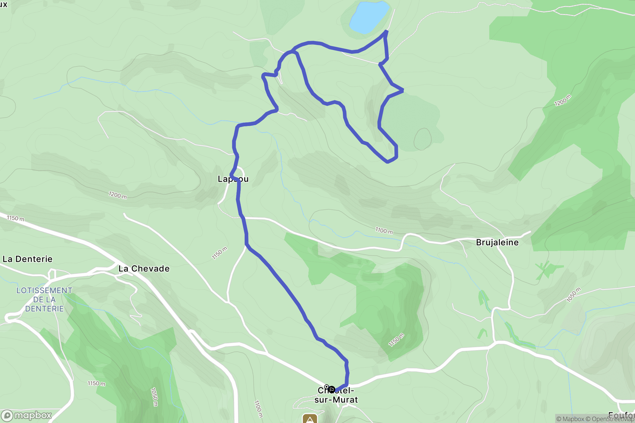 Murat : carte du parcours de randonnée - France