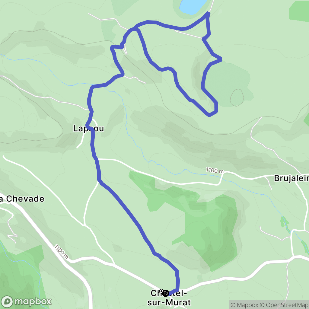 Murat : carte du parcours de randonnée - France
