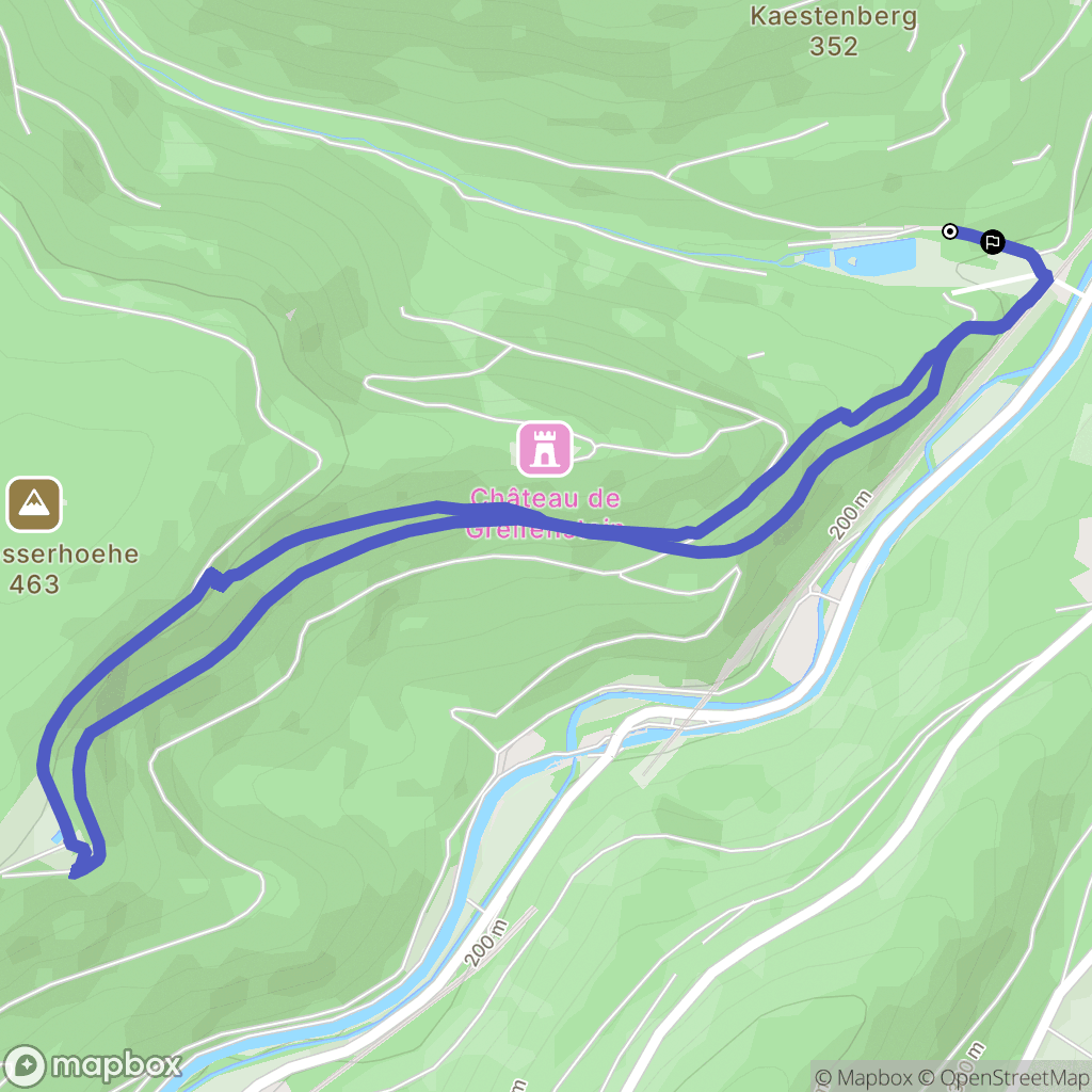 Saverne : carte du parcours de randonnée - France