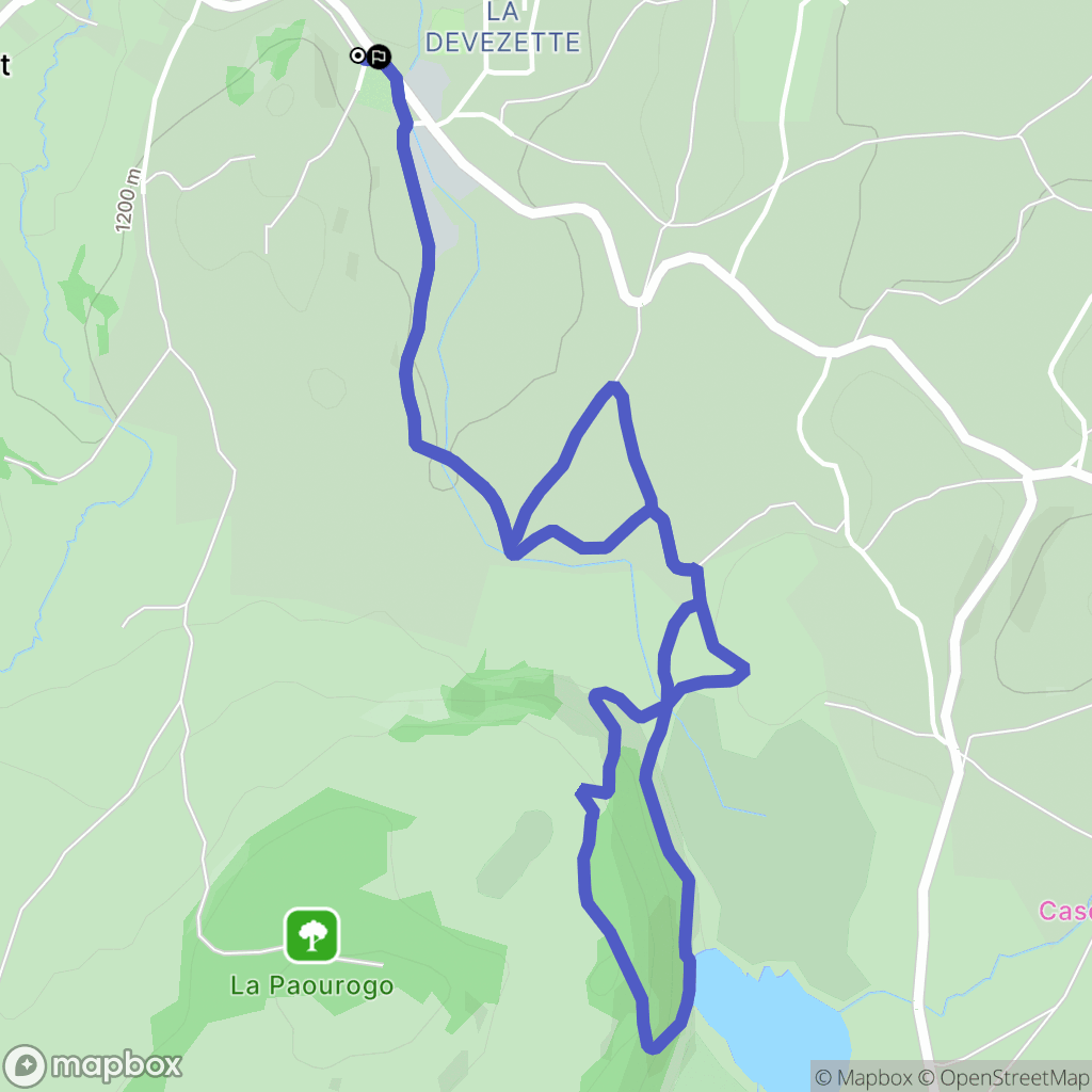 Nasbinals : carte du parcours de randonnée - France