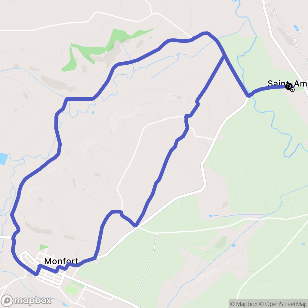 Homps : carte du parcours de randonnée - France