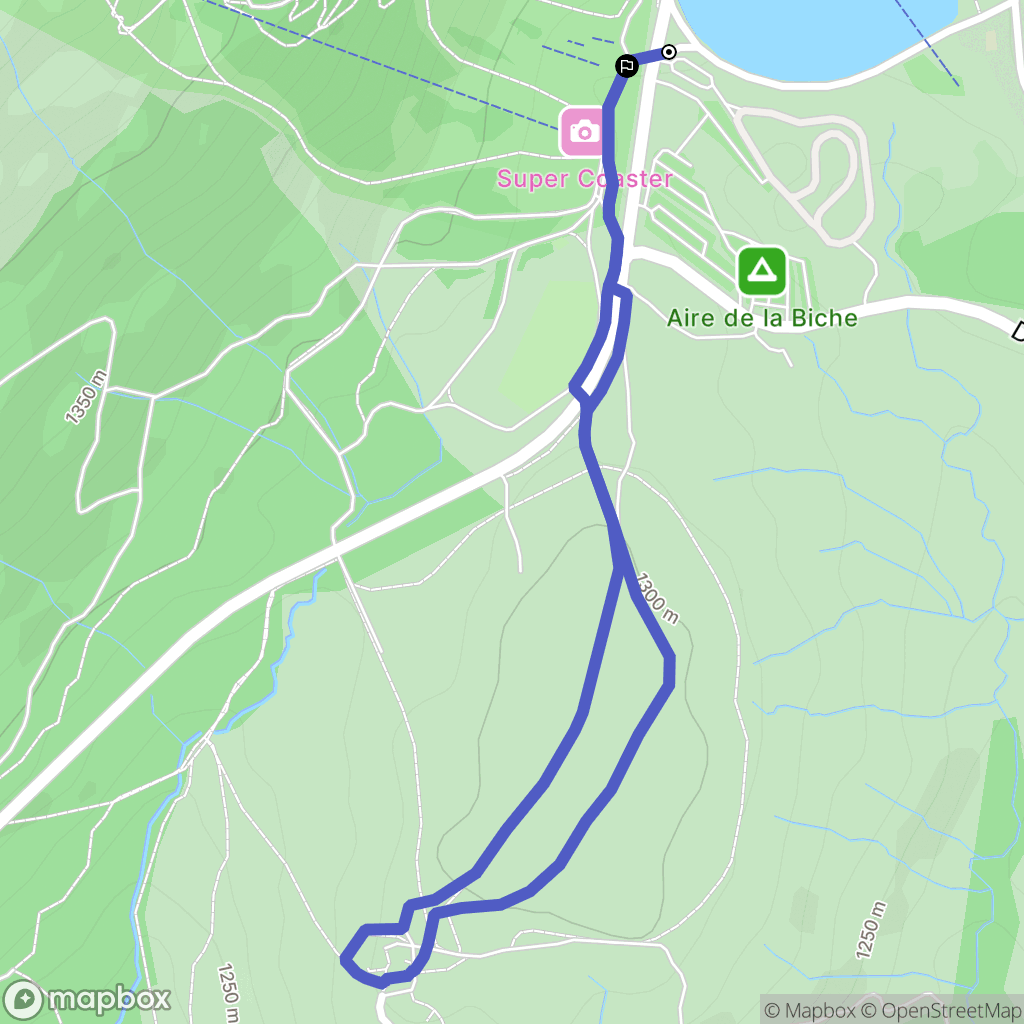 Super Besse : carte du parcours de randonnée - France