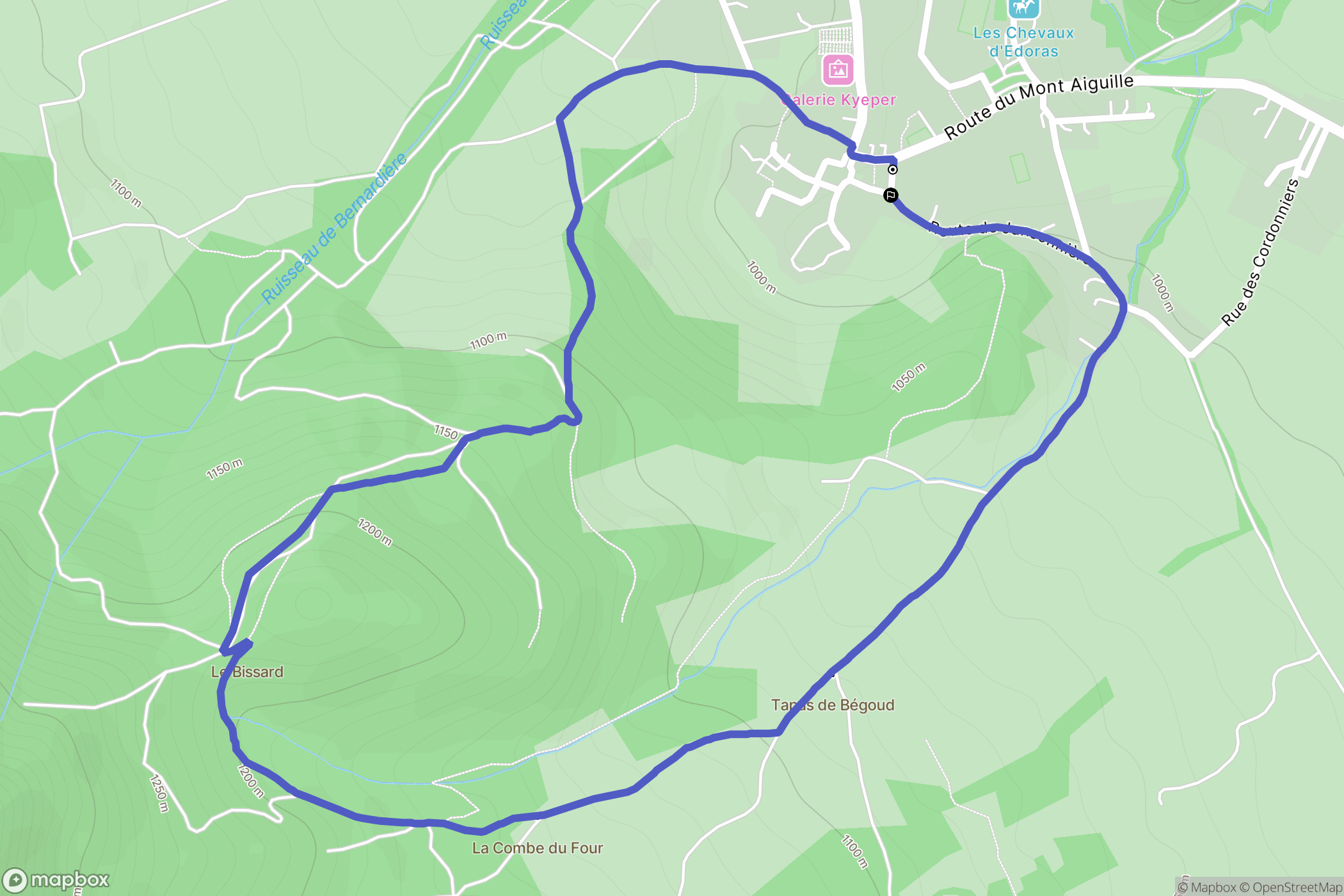 Chichilianne : carte du parcours de randonnée - France