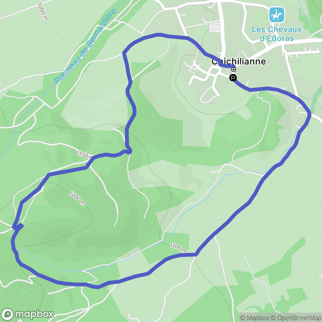 Chichilianne : carte du parcours de randonnée - France