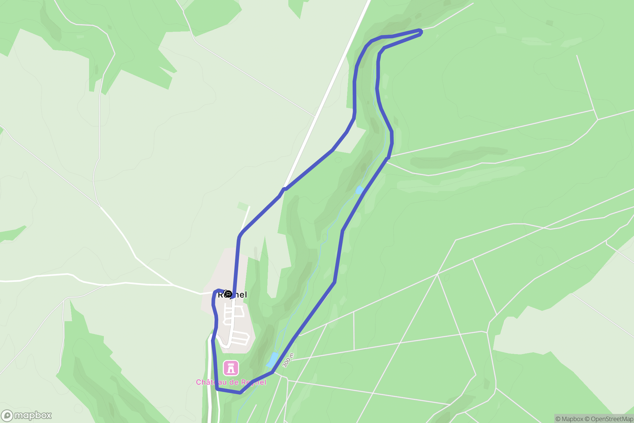 Reynel : carte du parcours de randonnée - France