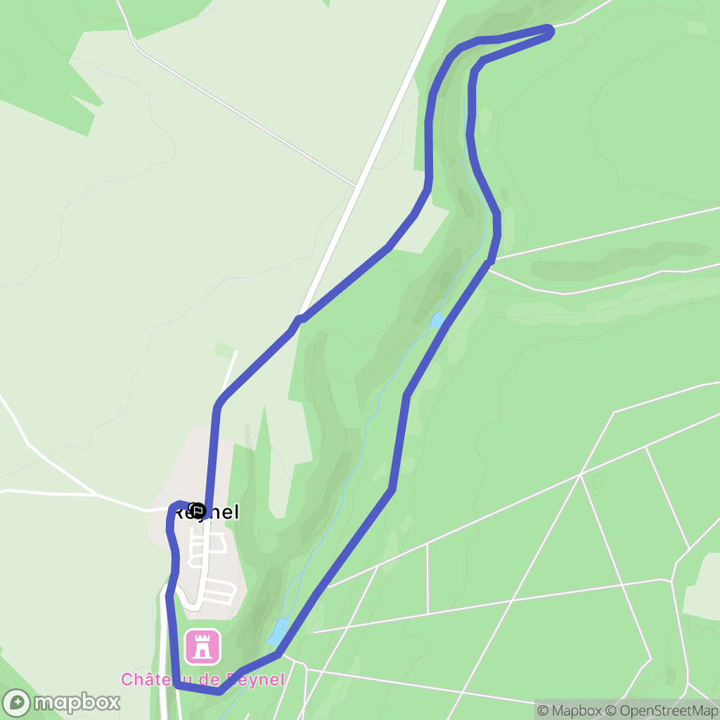Reynel : carte du parcours de randonnée - France