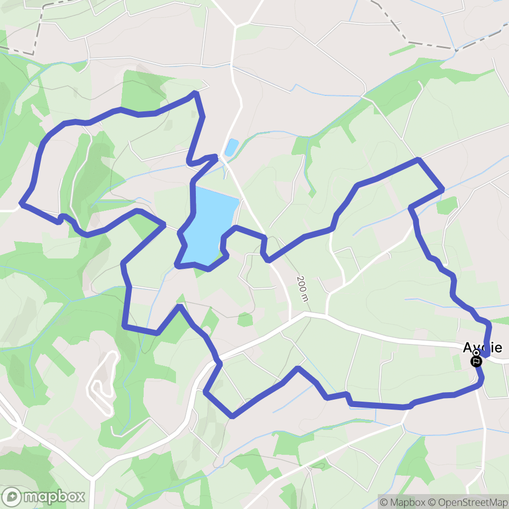 Aydie : carte du parcours de randonnée - France