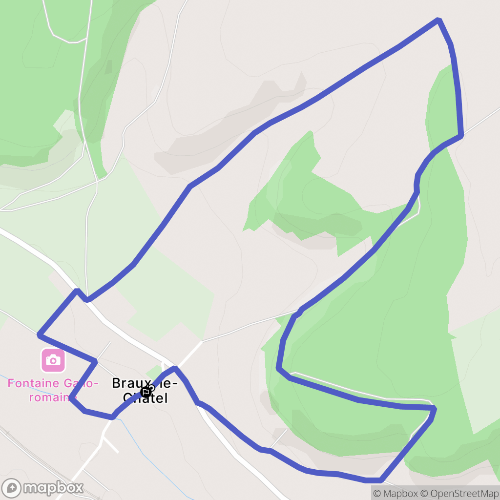Braux-le-Châtel : carte du parcours de randonnée - France