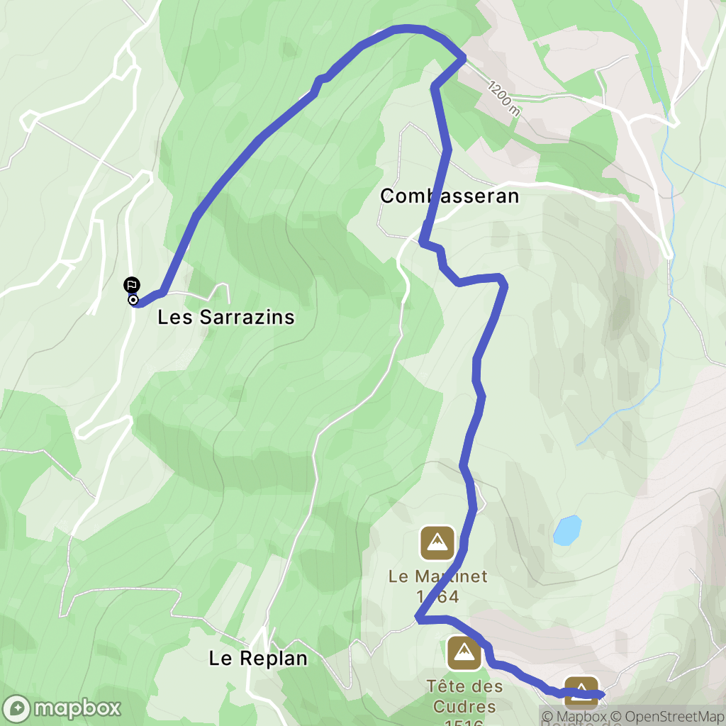 Villard : carte du parcours de randonnée - France