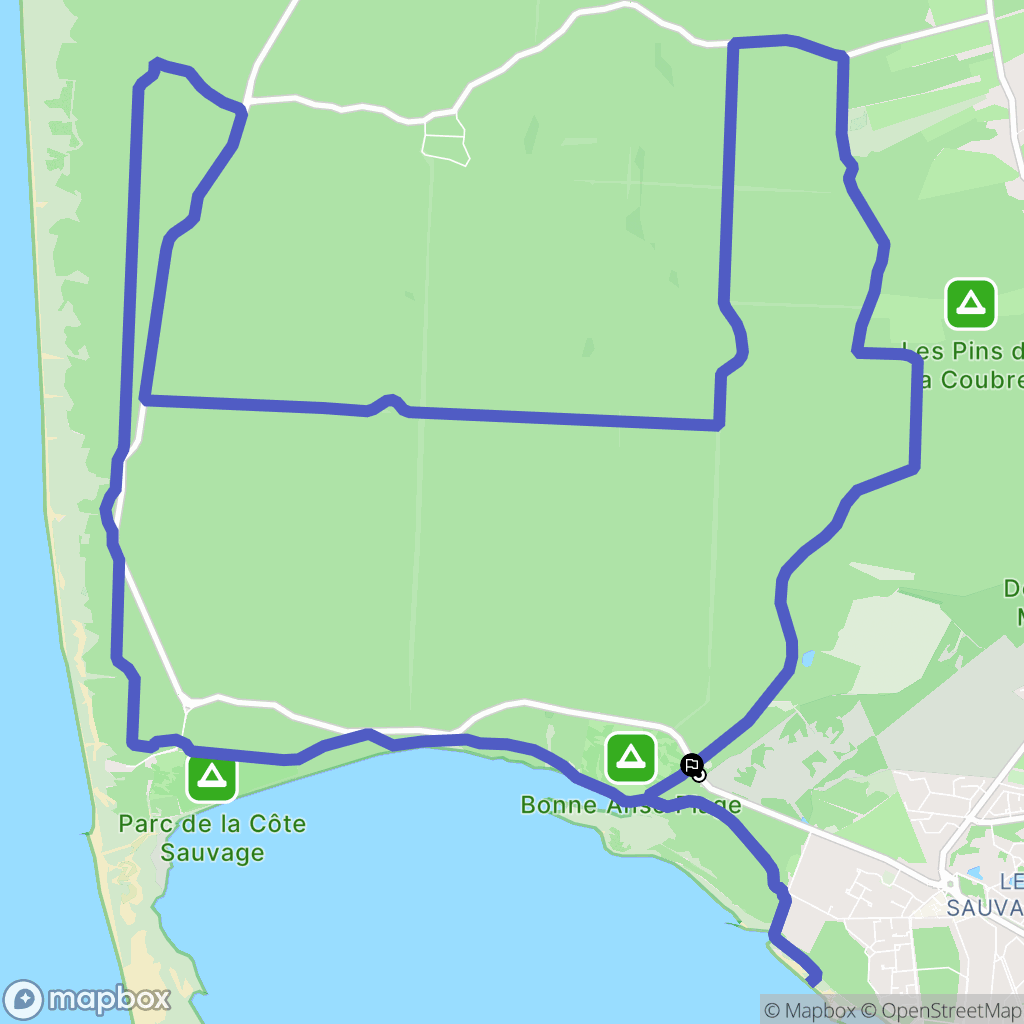 La Palmyre : carte du parcours de randonnée - France