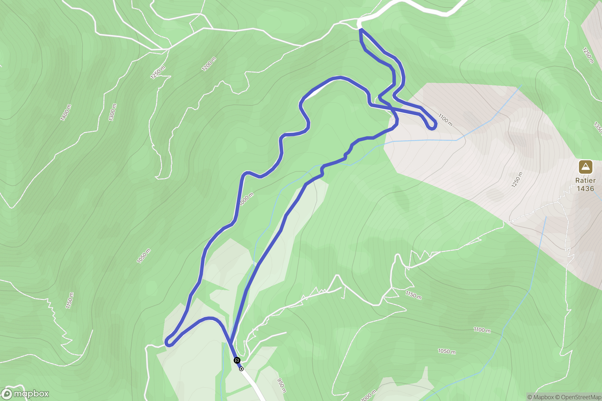 Tréminis : carte du parcours de randonnée - France