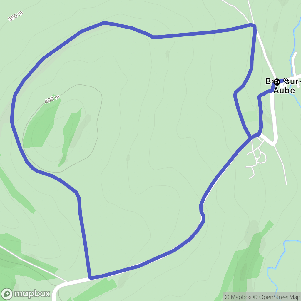 Bay-sur-Aube : carte du parcours de randonnée - France