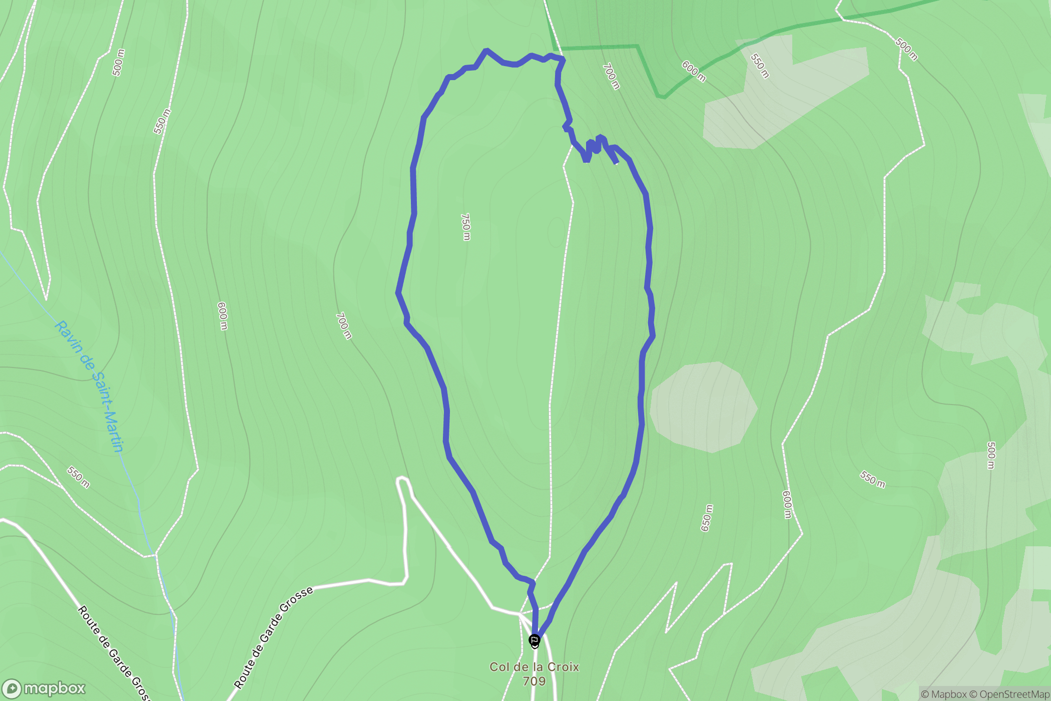 Nyons : carte du parcours de randonnée - France
