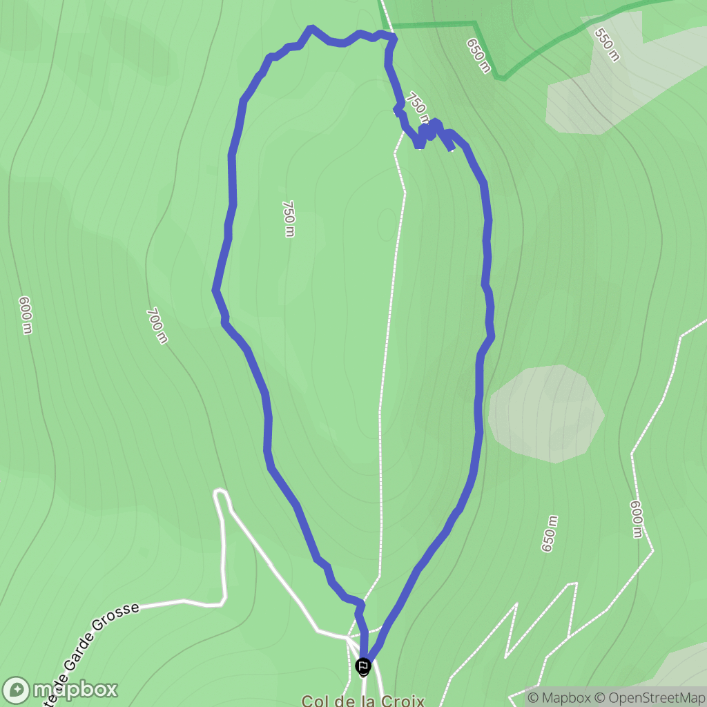 Nyons : carte du parcours de randonnée - France