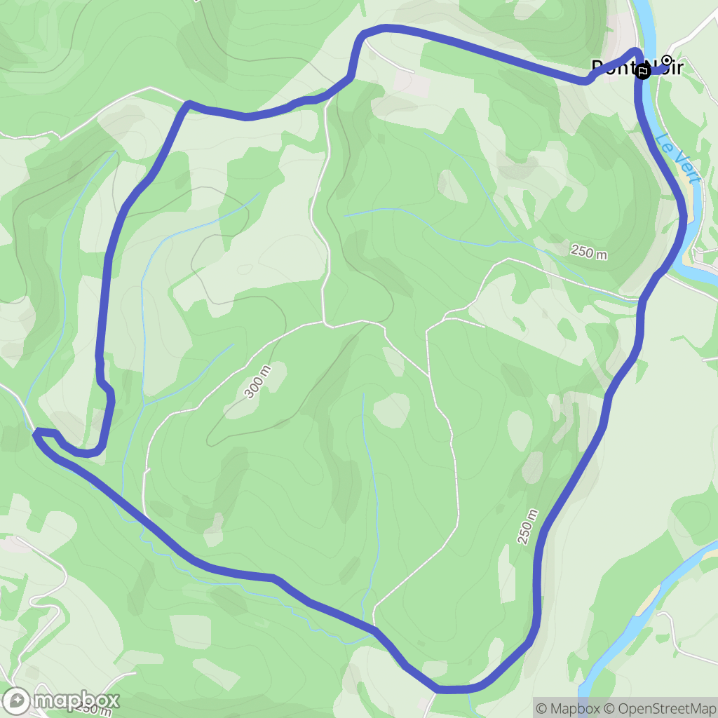 Oloron-Sainte-Marie : carte du parcours de randonnée - France