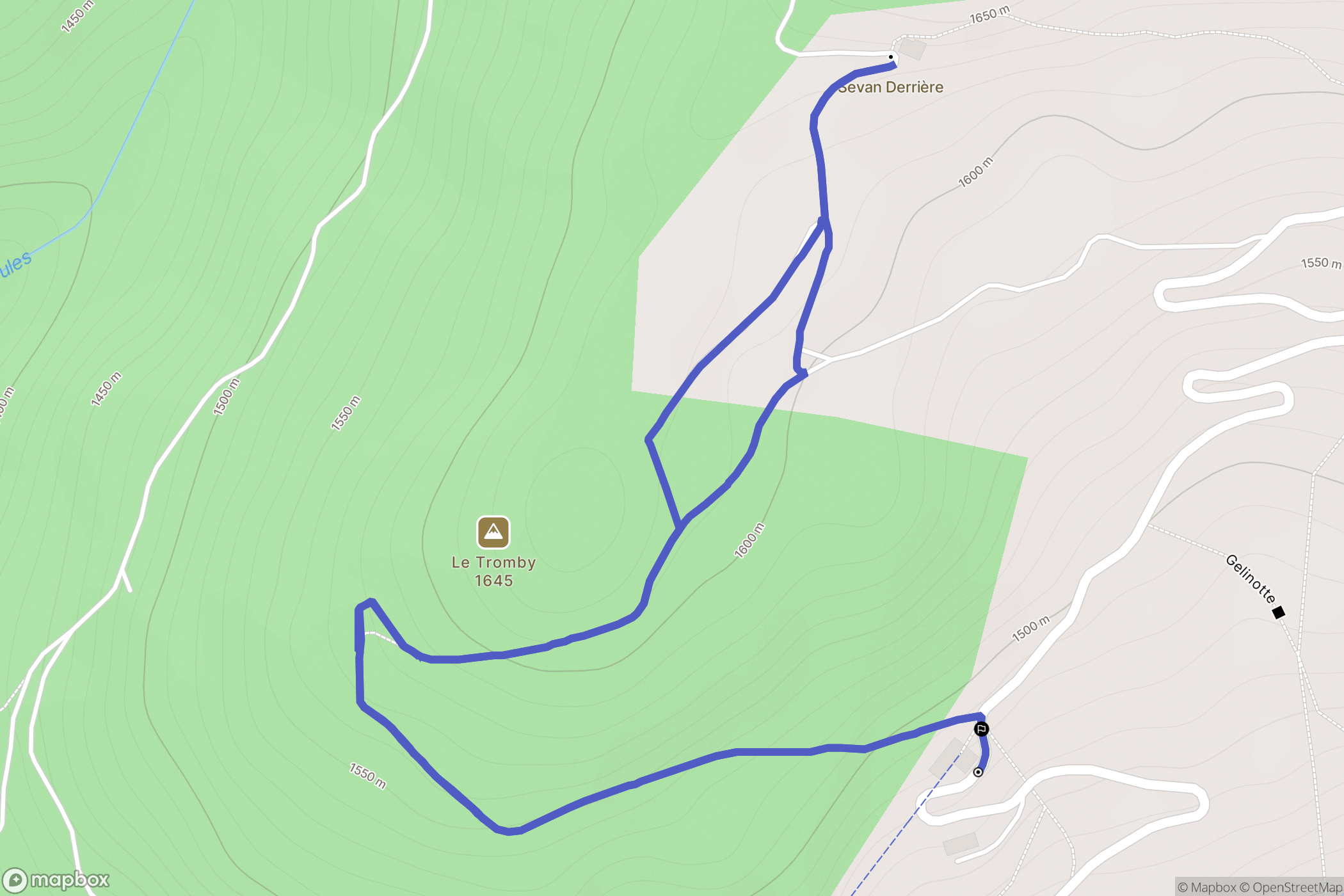 La Chapelle-d'Abondance : carte du parcours de randonnée - France
