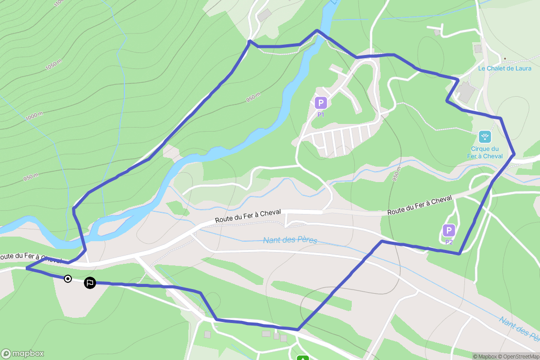 Sixt-Fer-à-Cheval : carte du parcours de randonnée - France