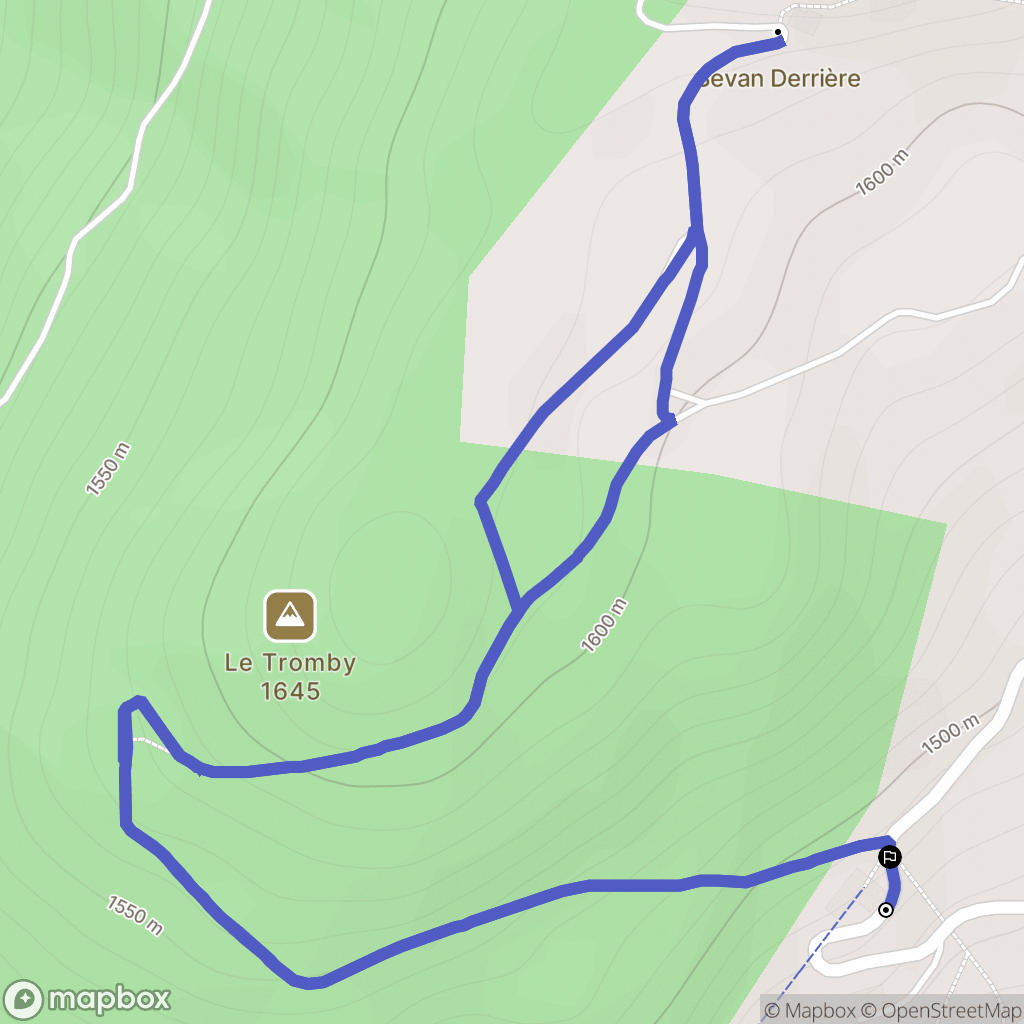 La Chapelle-d'Abondance : carte du parcours de randonnée - France