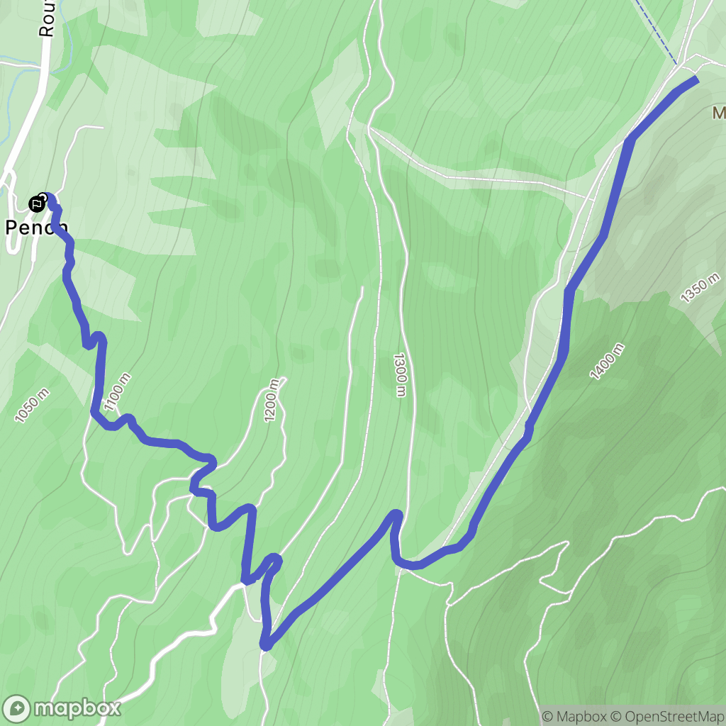 Aillon-le-Jeune : carte du parcours de randonnée - France