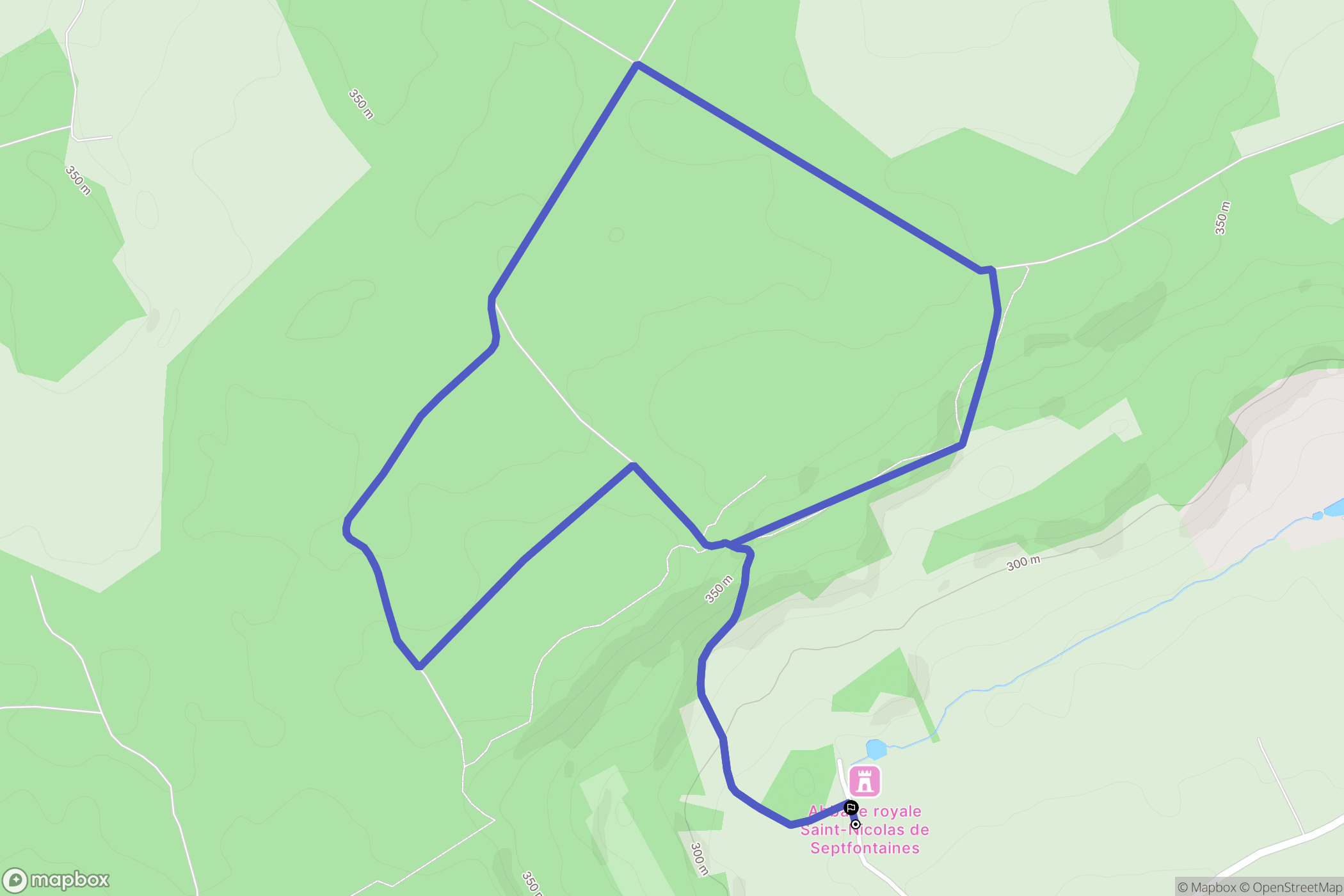 Andelot-Blancheville : carte du parcours de randonnée - France